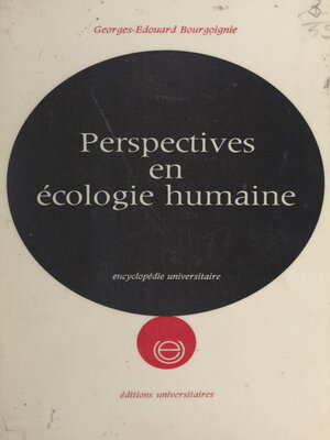 cover image of Perspectives en écologie humaine